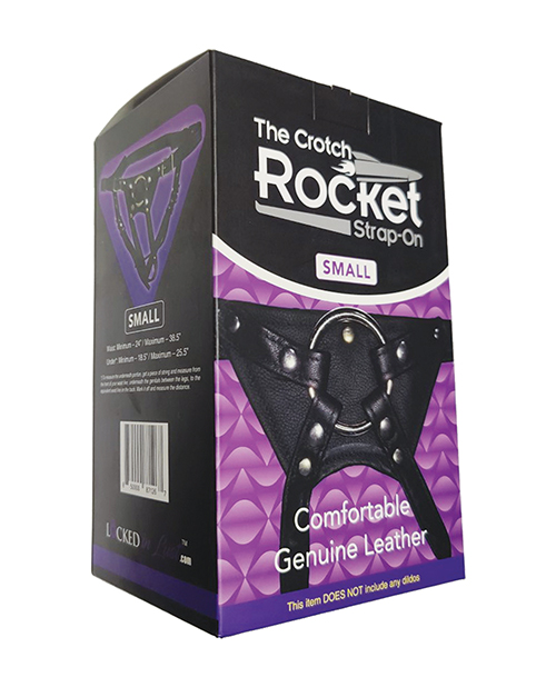 Locked In Lust Crotch Rocket Strap-On Dildo Small - Black