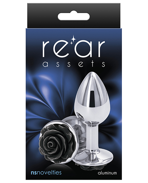 NS Novelties Rear Assets Small Butt Plug - Black Rose
