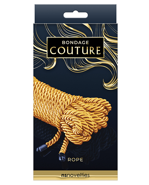 NS Novelties Fetish Bondage Couture Leather Rope - Gold