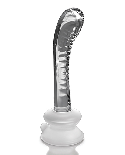Pipedream Icicles No. 88 Hand Blown Glass G-Spot Massager Suction Cup Dildo - Clear