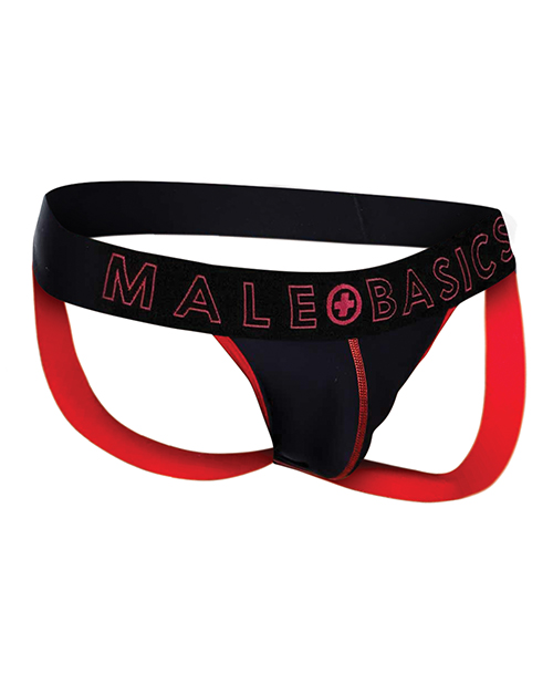 Male Basics Neon Jockstrap Red Lg