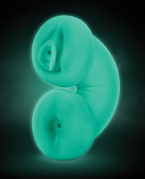 Blush M For Men Soft And Wet Double Trouble Glow In The Dark Masturbator Stroker - Ivory