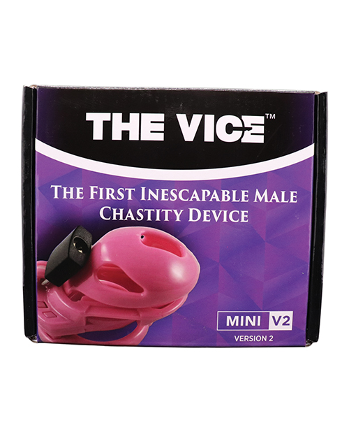 Locked In Lust The Vice Fetish Mini V2 Cock Cage - Pink