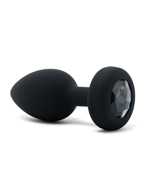 B - Vibe Remote Control Jewel Vibrating Butt Plug (M/L) - Black