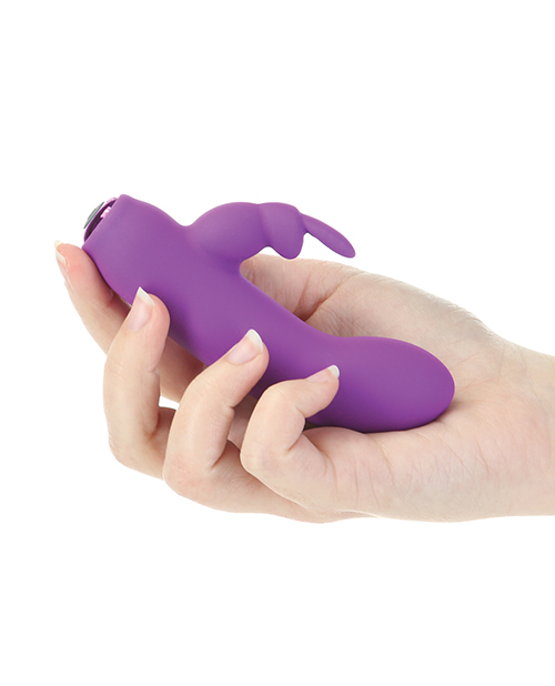 BMS Alice's Bunny Rechargeable Bullet Vibrator With Rabbit Sleeve - 10 Functions Purple