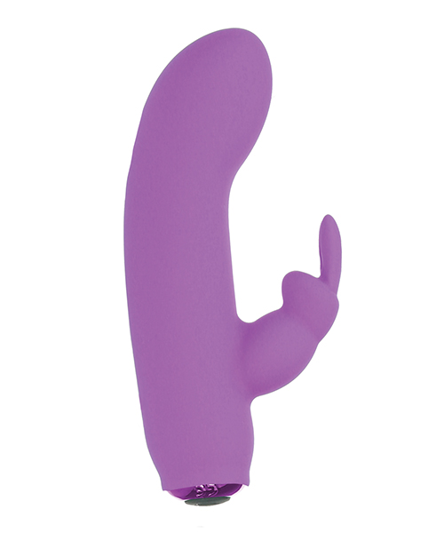 BMS Alice's Bunny Rechargeable Bullet Vibrator With Rabbit Sleeve - 10 Functions Purple