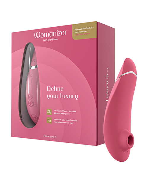 Womanizer Premium 2 Clit Sucker Vibrator - Raspberry