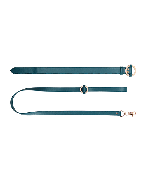 Shots Ouch Halo Collar With Leash - Green