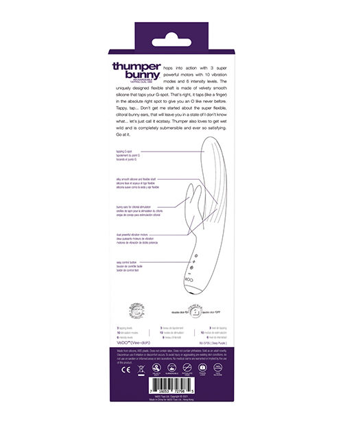 Vedo Thumper Bunny Rechargeable Dual Vibe - Deep Purple