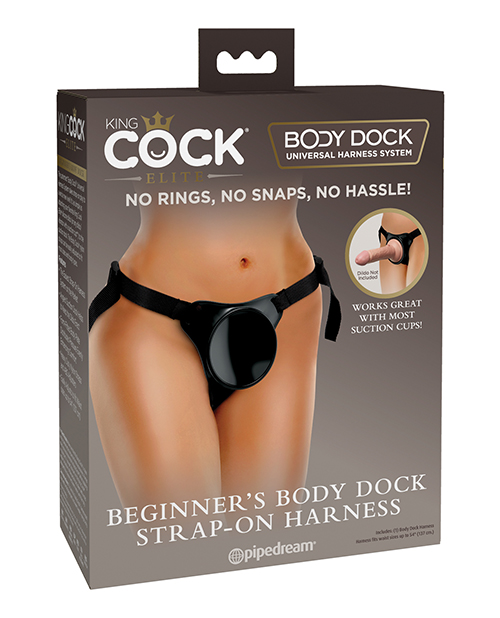 Pipedream King Cock Elite Beginner's Body Dock Strap On Harness - Black