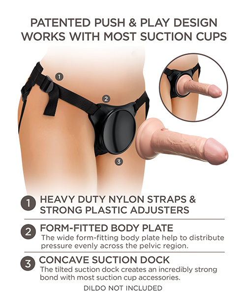 Pipedream King Cock Elite Beginner's Body Dock Strap On Harness - Black