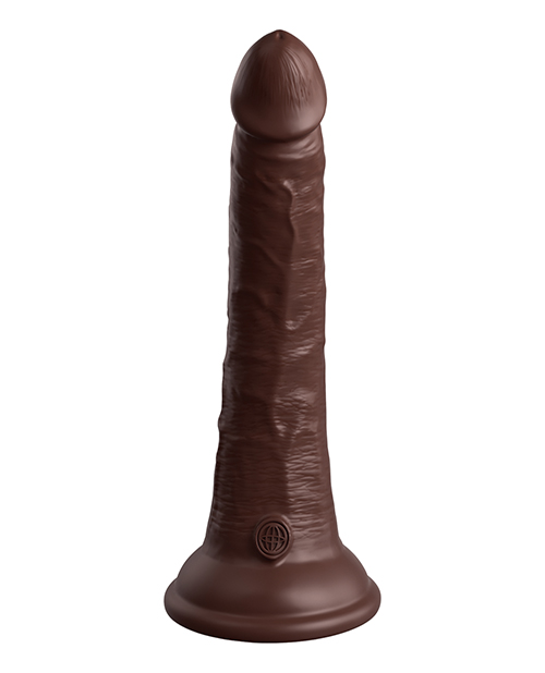 Pipedream King Cock Elite 7" Dual Density Silicone Cock - Brown