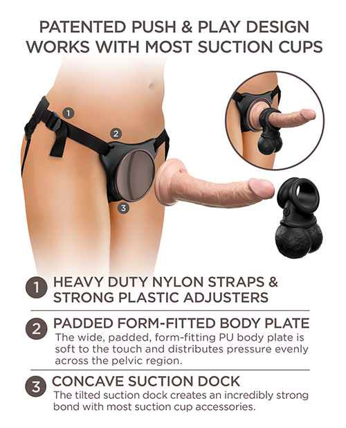 Pipedream King Cock Elite Ultimate Vibrating Silicone Body Dock Kit With remote