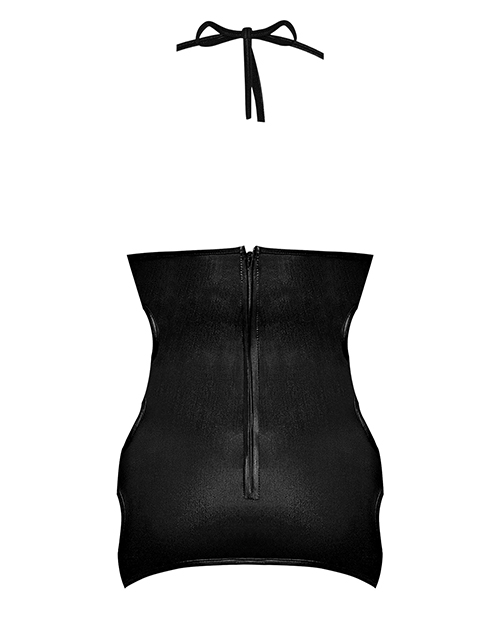 Lust Selene Keyhole Front Dress With Zipper Back & G-String Black L/Xl