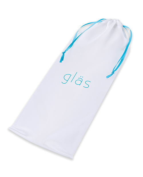 Glas 12" Double Ended Glass Dildo With Anal Beads - Clear