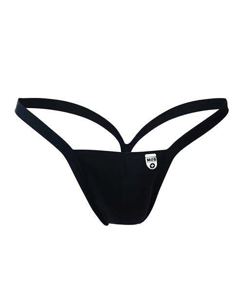 Male Basics Y Buns Thong Black Sm