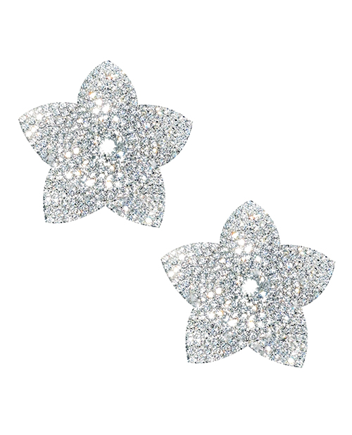 Neva Nude Burstin Bloom Crystal Jewel Reusable Silicone Nipple Pasties - Clear O/S