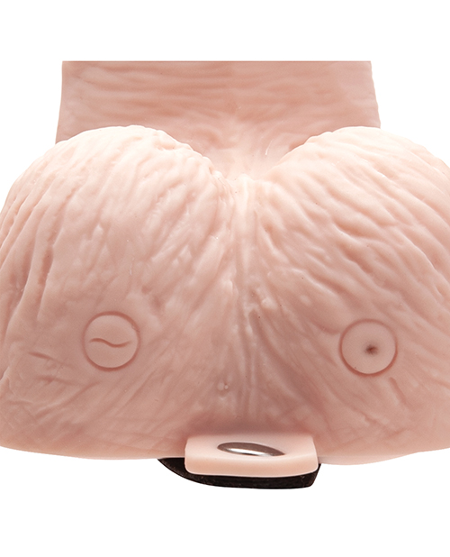 Lux Fetish 6" Rechargeable Strap On With Balls - Ivory