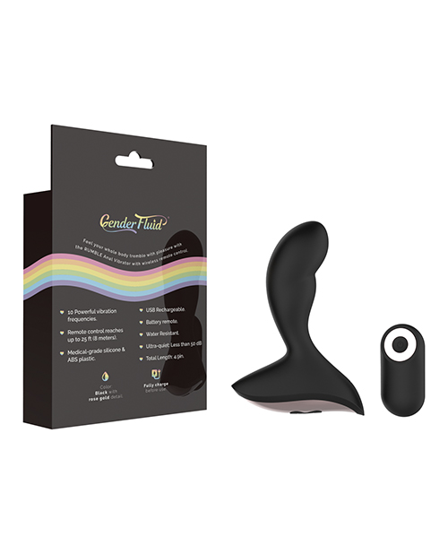 Gender Fluid Rumble Anal Vibe With Remote - Black