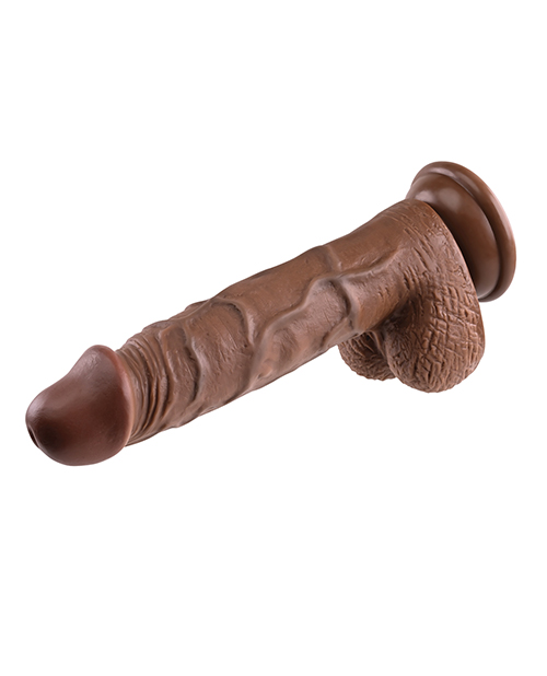 Evolved 8" Realistic Dildo With Balls - Dark