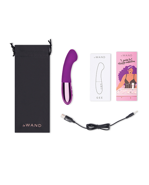 Le Wand Gee G-Spot Targeting Rechargeable Vibrator - Cherry