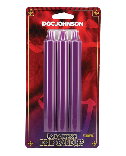 Doc Johnson Japanese Drip Candles - Pack Of 3 Black