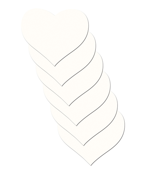 Pastease Refill Heart Double Stick Shapes - Pack Of 3 O/S