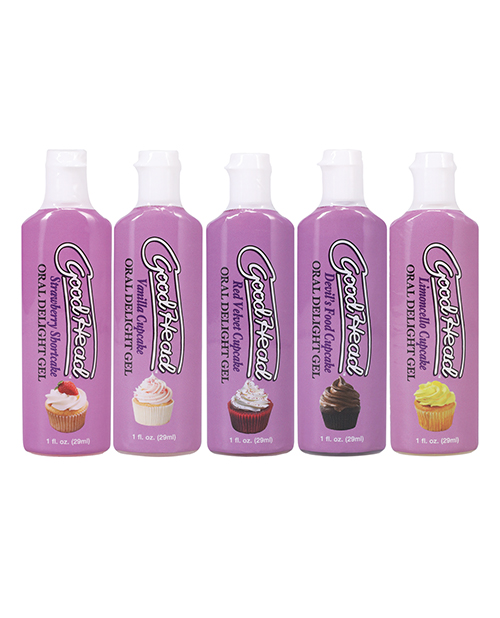 Doc Johnson Goodhead Cupcake Oral Delight Gel - Asst. Flavors Pack Of 5