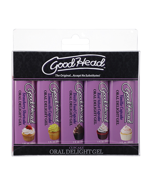 Doc Johnson Goodhead Tropical Fruits Oral Delight Gel - Asst. Flavors Pack Of 5