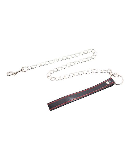 Plesur Pvc Leash - Black With Red