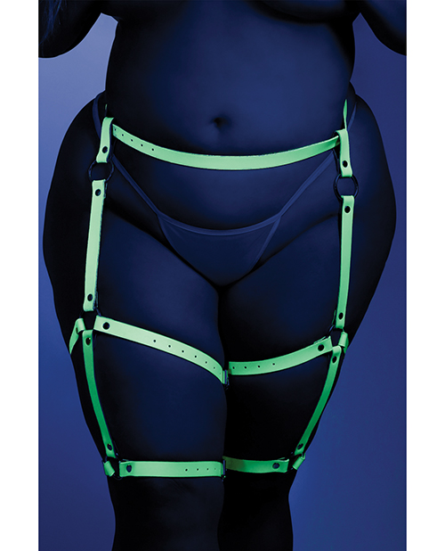 Glow Buckle Up Glow In The Dark Leg Harness Light Blue O/S