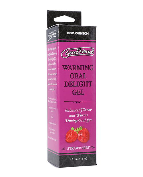 Doc Johnson Goodhead Warming Oral Delight Gel - 4 Oz Strawberry