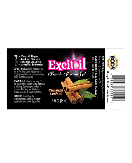 Body Action Cinnamon Arousal Oil - .5 Oz