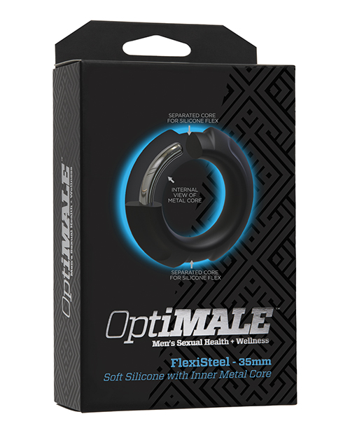 Doc Johnson Optimale Flexisteel Cock Ring - 35Mm Black