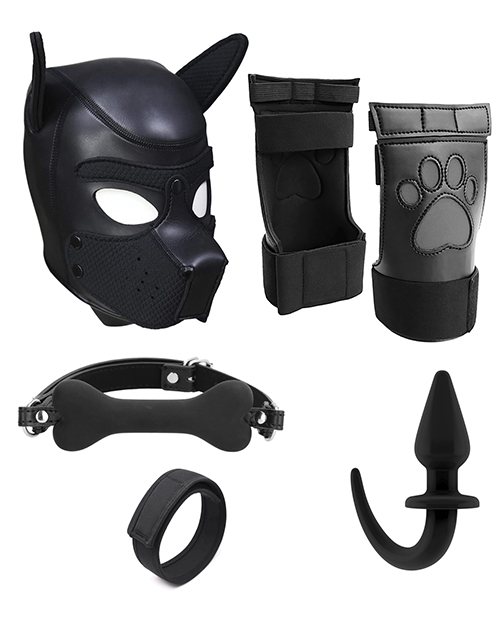 Shots Ouch Puppy Play Complete Kit - Sm Black