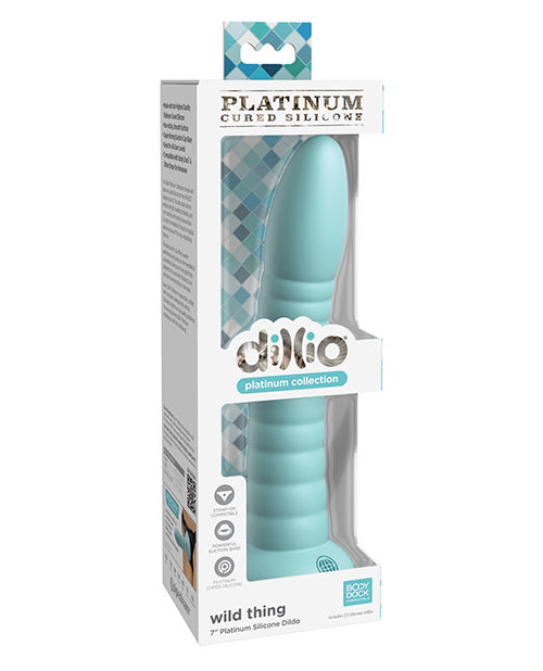 Pipedream Dillio Platinum 7" Wild Thing Silicone Dildo - Teal