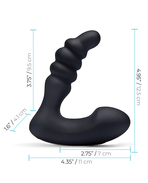 Blue Line Vibrating Prostate Prodder With Remote - Black