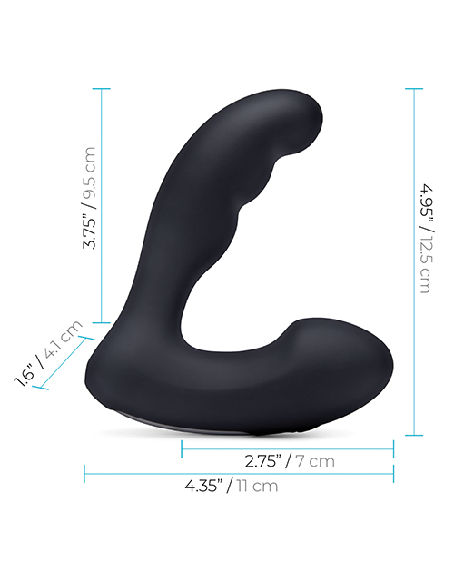 Blue Line Vibrating Prostate Prober With Remote - Black