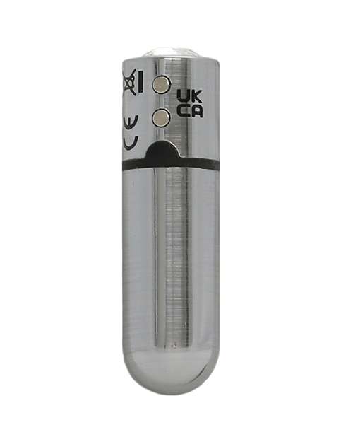 First Class Mini Rechargeable Bullet With Crystal - 9 Functions Silver
