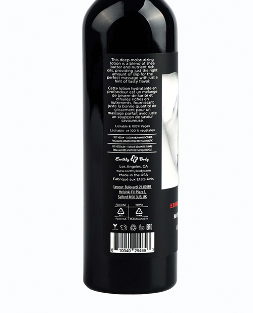 Earthly Body Hemp Seed By Night Edible Lotion - 8 Oz Cherry