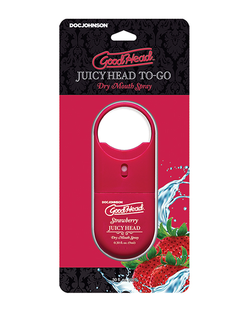 Doc Johnson Goodhead Juicy Head Dry Mouth Spray To Go - .30 Oz Strawberry