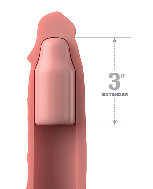 Pipedream Fantasy X-tensions Elite 9" Sleeve With 3" Plug - Light