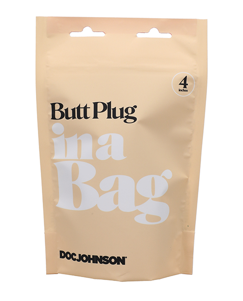 Doc Johnson In A Bag 4" Butt Plug - Black