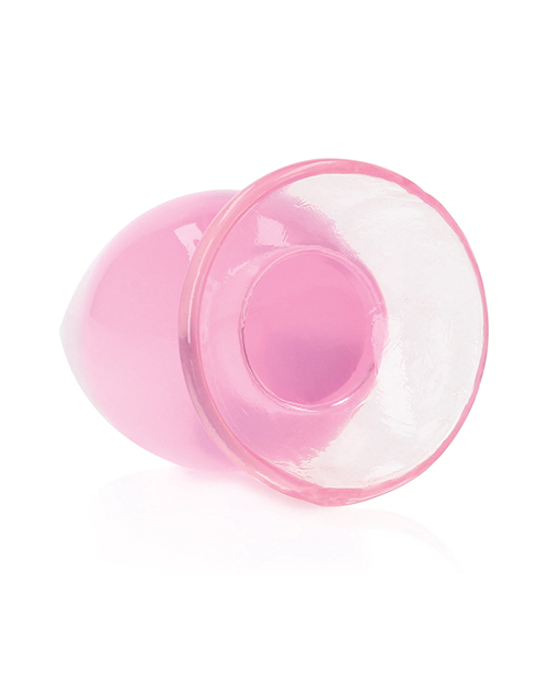 Shots Realrock Crystal Clear 4.5" Anal Plug - Pink