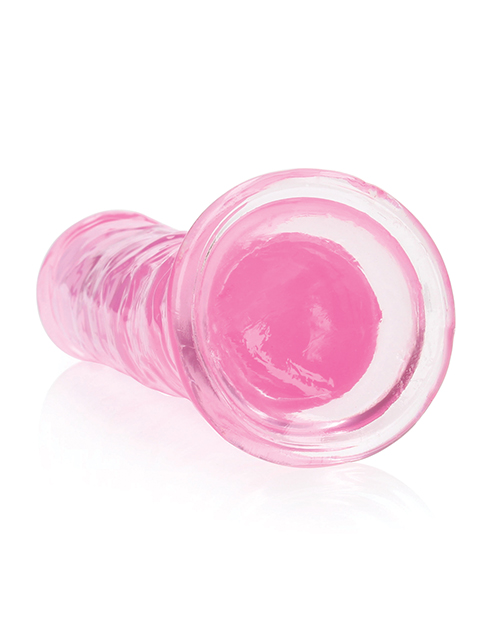 Shots Realrock Crystal Clear 8" Straight Dildo With Suction Cup - Pink