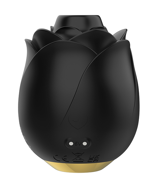 Fifty Shades Of Grey Hearts & Flowers Rose Suction Vibrator - Black