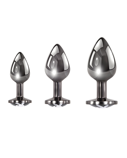 Playboy Pleasure Pleasure 3 Ways Butt Plugs - Silver