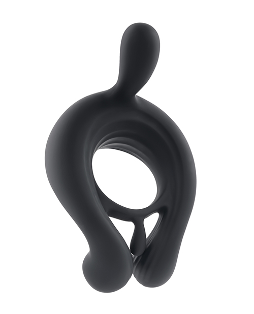 Playboy Pleasure Triple Play Cock Ring - Black