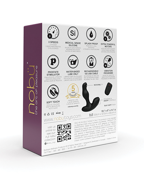 Nobu X-Plore U Ezra Anal Vibrator - Black