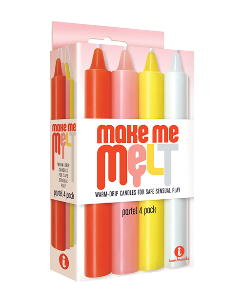 The 9'S Make Me Melt Sensual Warm Drip Candles - Pastel Pack Of 4